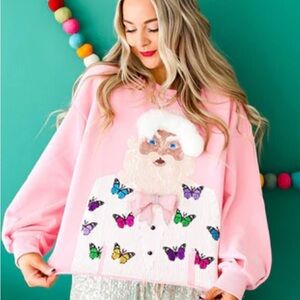 Queen of Sparkles Pink Graphic Sweatshirt